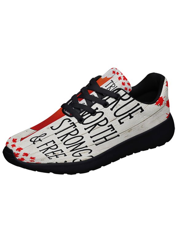 Canada Day Maple Leaf True North Stong Free Shoes Sneakers Black Size 4