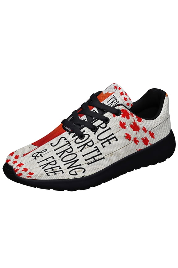 Canada Day Maple Leaf True North Stong Free Shoes Sneakers for Women Men Black Size 5