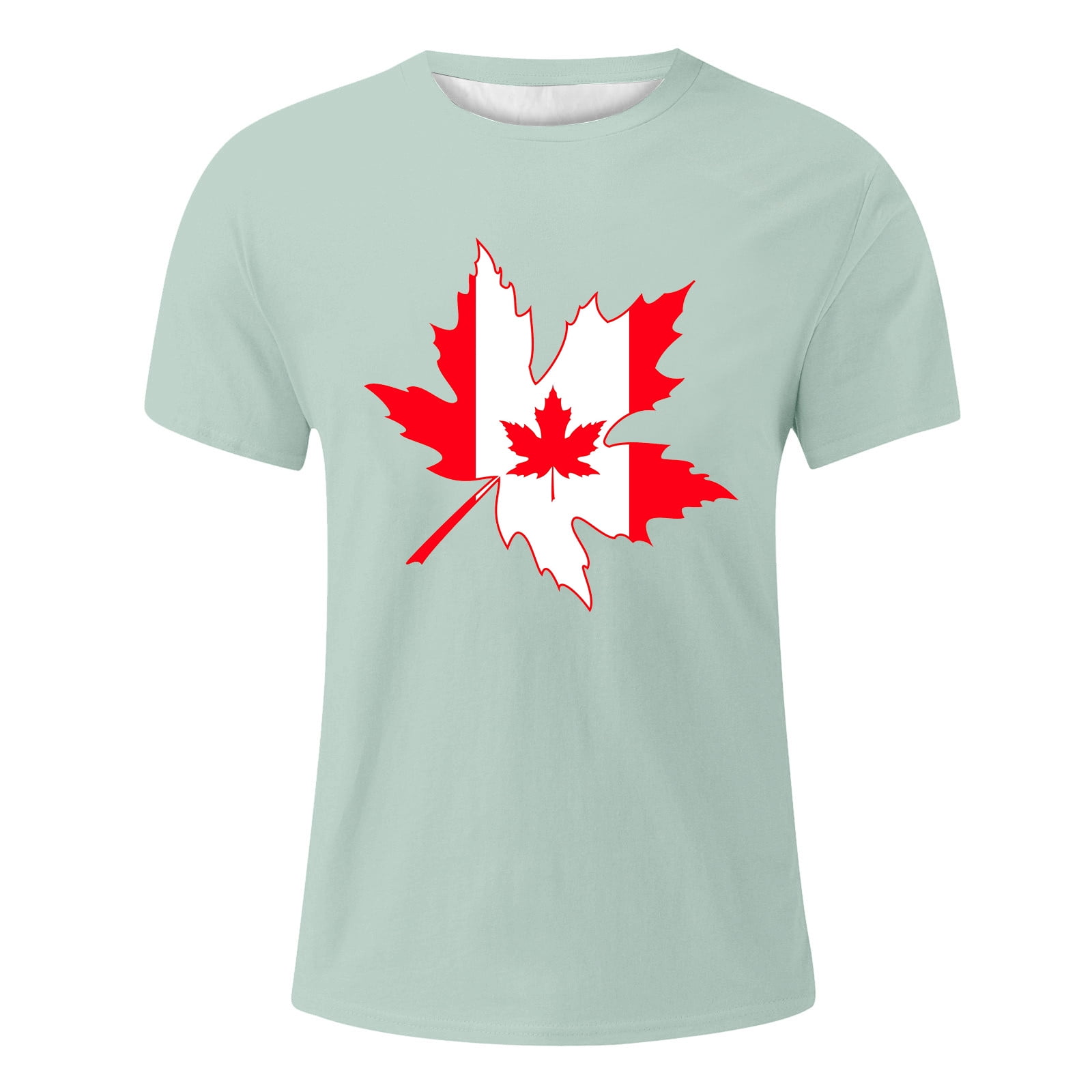 Canada Day Men's T Shirt Summer Short Sleeve Top Breathable Comfortable