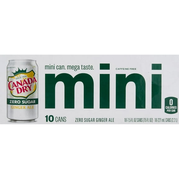 Canada Dry 10/pack 7.5 fl oz, total 75 fl oz
