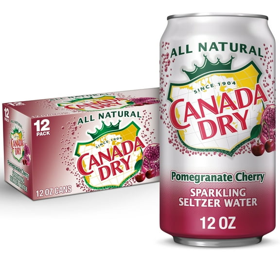 Canada Dry All Natural Sparkling Pomegranate Cherry Seltzer Water, 12 Fl. Oz., 12 Count