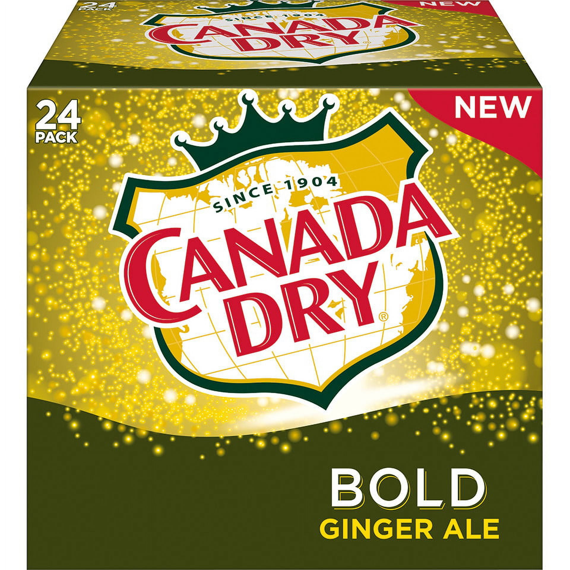 Canada Dry Bold Ginger Ale, 12 fl oz cans, 24 pack