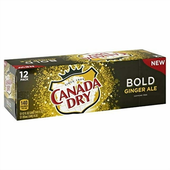 Canada Dry Bold Ginger Ale Caffeine-Free Soda Beverage Cans - 12 Pck (12 Oz)