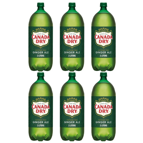 Canada Dry Caffeine Free Ginger Ale, 6 Pack, 2 Liter Bottles – Crisp & Refreshing