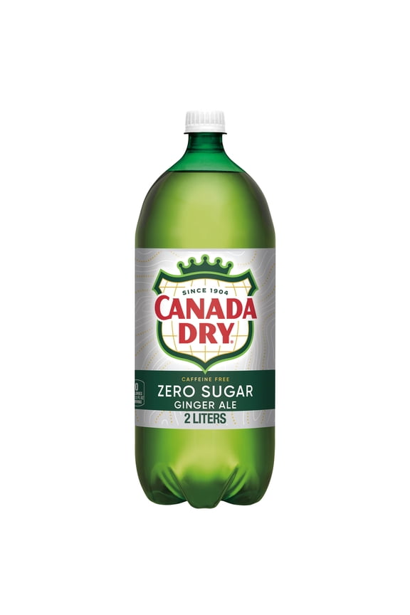 Caffeine Free Zero Sugar Ginger Ale Soda Pop, 2 L, Bottle