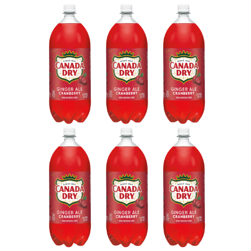 Canada Dry Cranberry Ginger Ale, 6 Pack, 2 Liter Bottles  Limited Edition Flavor