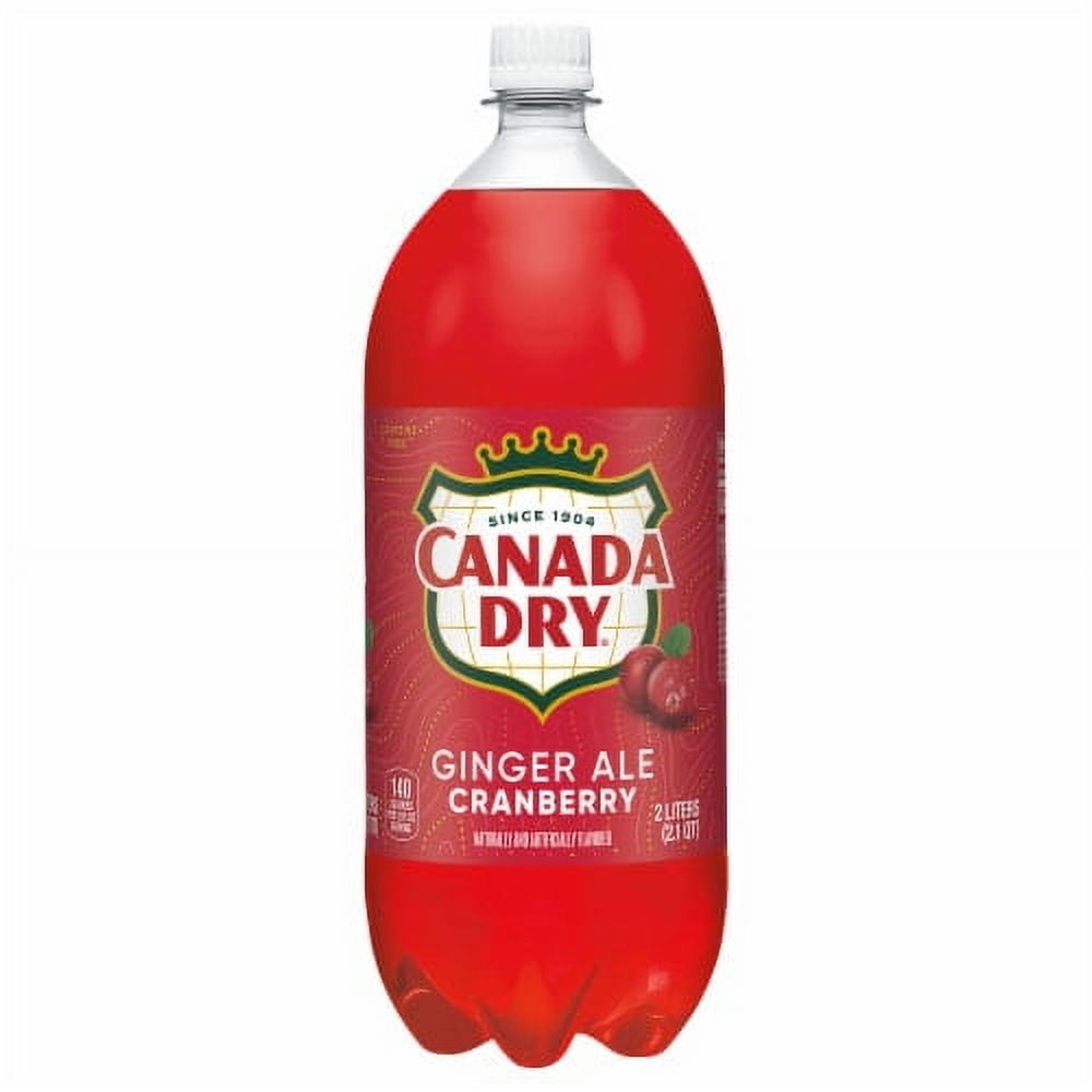 Canada Dry Cranberry Ginger Ale Soda, Crisp Cranberry Flavor, 2
