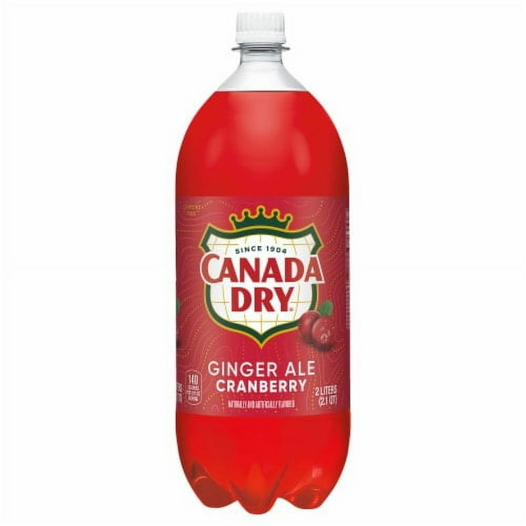 Canada Dry Cranberry Ginger Ale Soda, Crisp Cranberry Flavor, 2