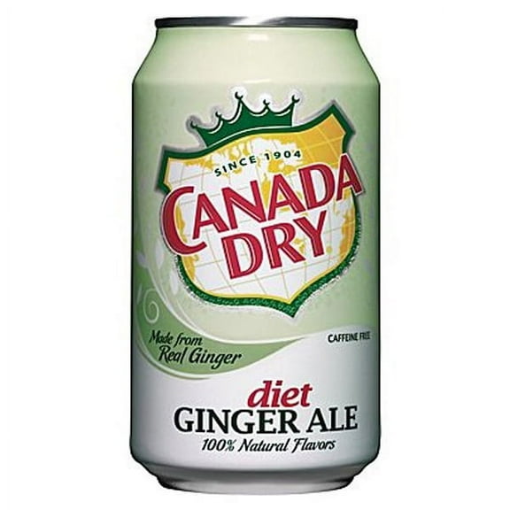 Canada Dry Diet Ginger Ale 12 Oz Cans - Pack of 24