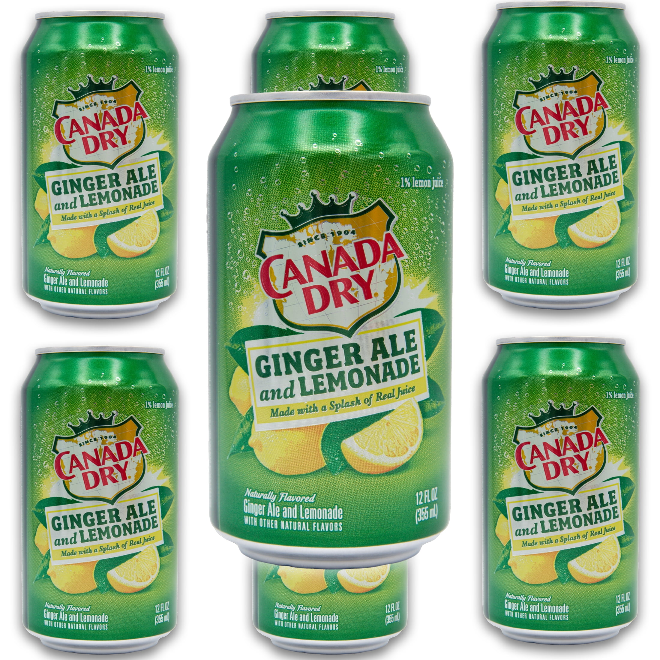 Canada Dry Ginger Ale And Lemonade Soda Pop, 12.0 oz, 6 Pack Cans