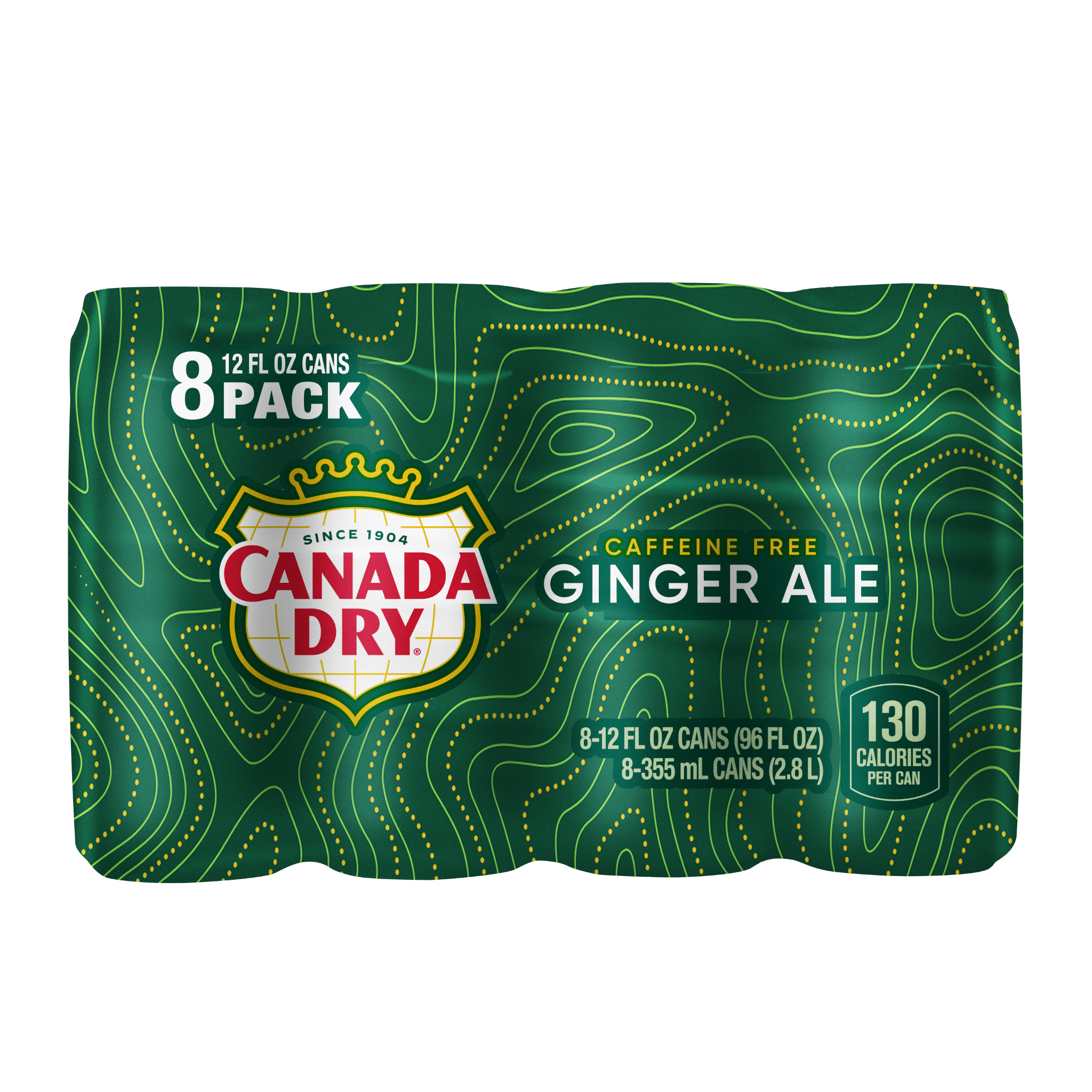 Canada Dry Ginger Ale Soda, 12 fl oz Aluminum Cans, 8 Pack, Allergens Not Contained