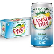 Canada Dry Original Sparkling Seltzer Water, 12 fl oz, 12 Pack Cans