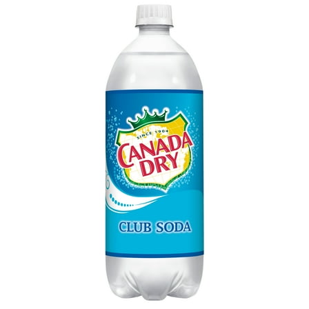Canada Dry Zero Calorie Club Soda Pop, 1 L, Bottle