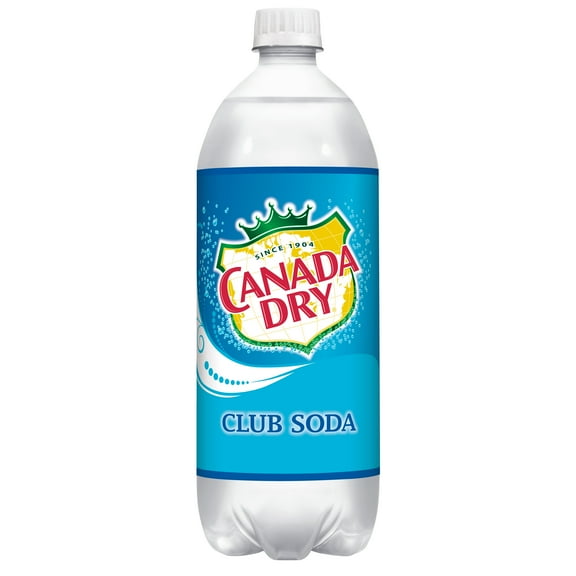 Canada Dry Zero Calorie Club Soda Pop, 1 L, Bottle