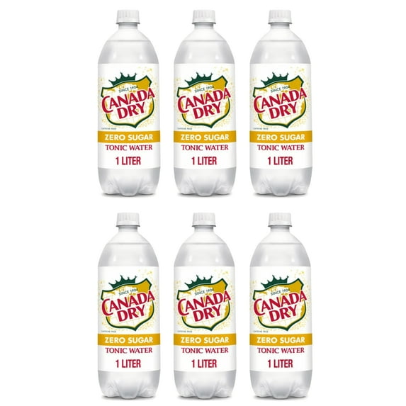 Canada Dry Diet Tonic Water, 1 L Bottle 6-Pack