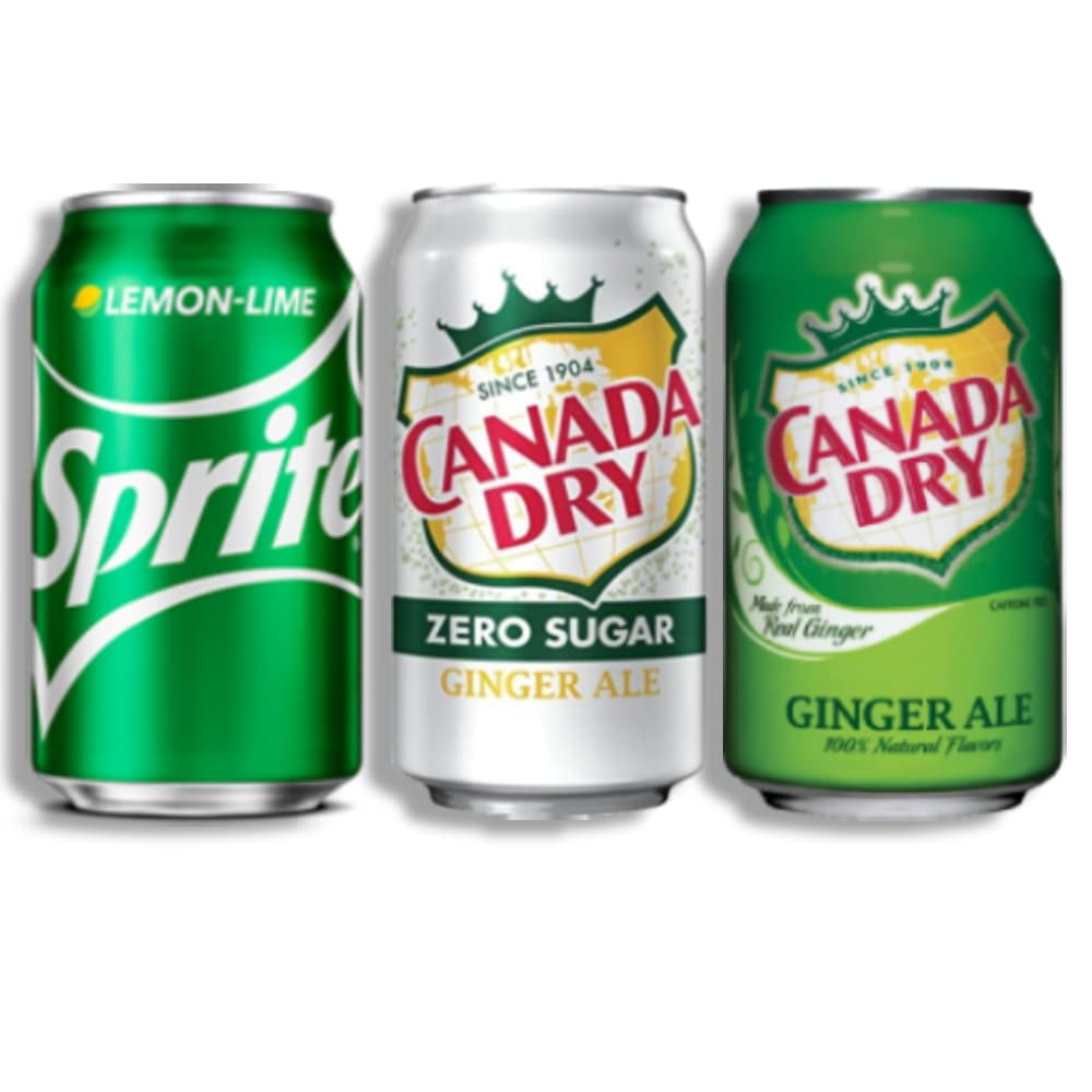 Canada Dry Soft Drink 3 Flavor Variety Pack, Canada Dry Ale, Sprite And