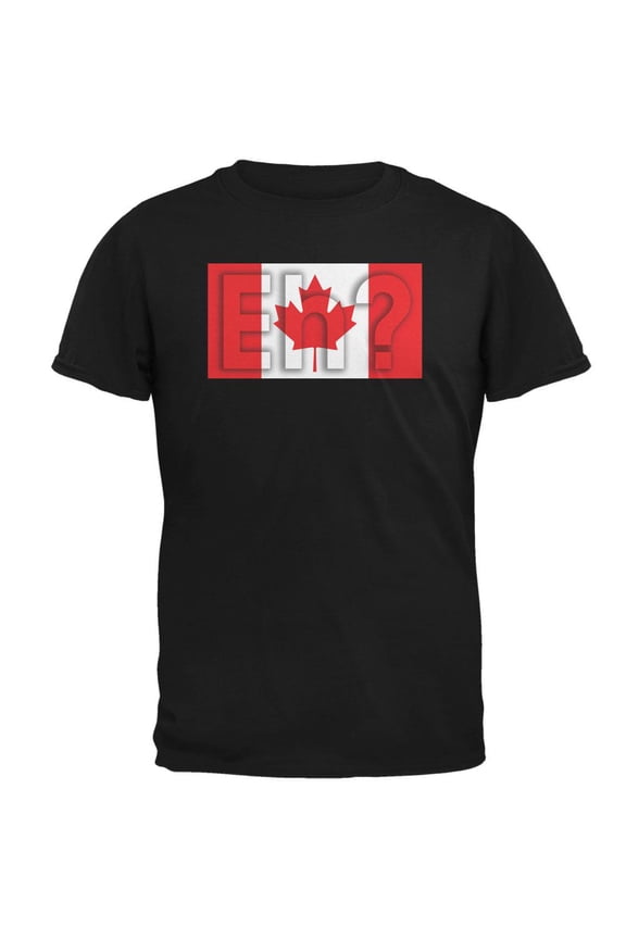 Canada Flag Canadian Eh Mens T Shirt Black X-LG