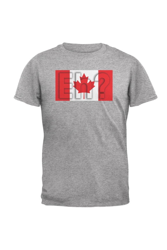 Canada Flag Canadian Eh Mens T Shirt Heather X-LG