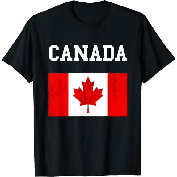 Canada Flag Canadian Flag Canadian Roots Maple Leaf T-Shirt