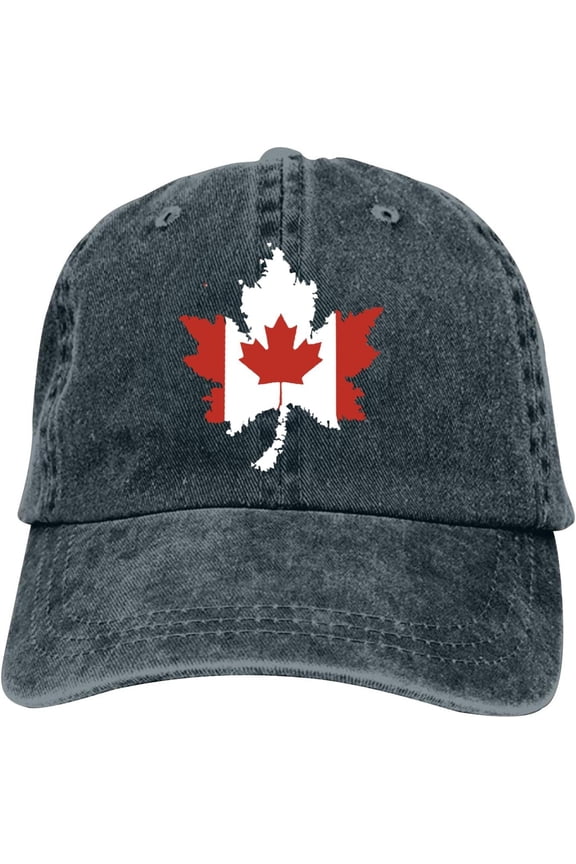 Canada Flag Canadian Maple Leaf Baseball Cap Vintage Adjustable Washed Hats Cowboy Hats Denim Dad Hat for Men Women Boy Girl