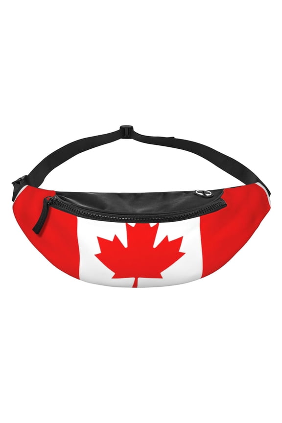 Canada Flag Fanny Pack Casual Hands-Free Wallets Waist Pack Phone Bag Carrying All Phones