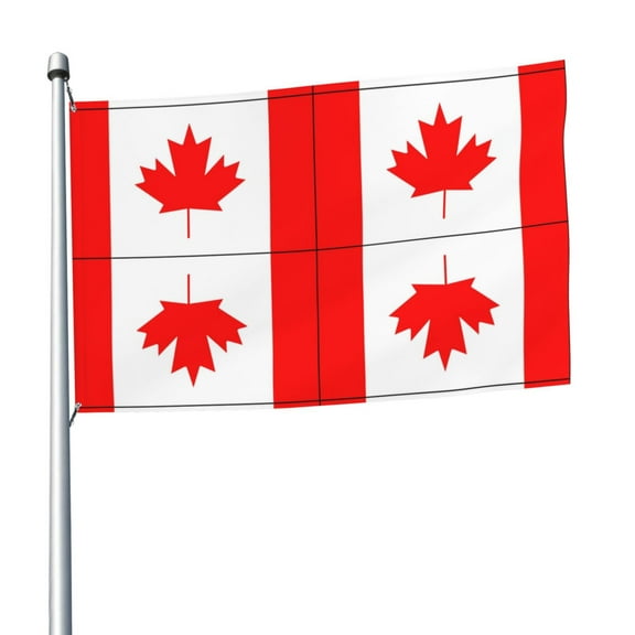 Canada Flag Flag 5x8 Ft Print Vivid Color Light-Weighted Flags With Grommets