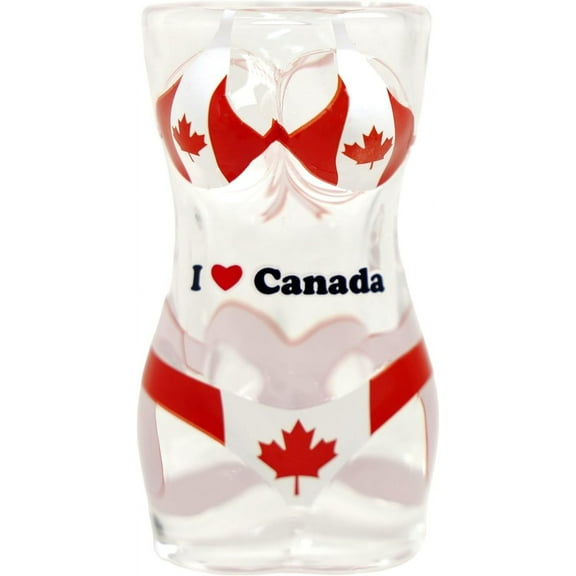 Canada Flag Full Body Bikini 3D Shot Glass