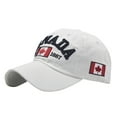 thumbnail image 1 of Canada Flag Hat Maple Leaf Embroidered Baseball Cap Adjustable Summer Cotton Women's Men's Golf Cap Sport Outdoor Fitted Plain Cap, 1 of 2