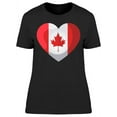 thumbnail image 1 of Canada Flag, Heart Shaped T-Shirt Women -Image by Shutterstock, Female 3X-Large, 1 of 2