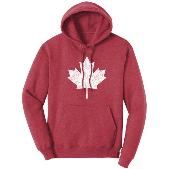 Canada Flag Hoodie Vintage Heather Red 2XL