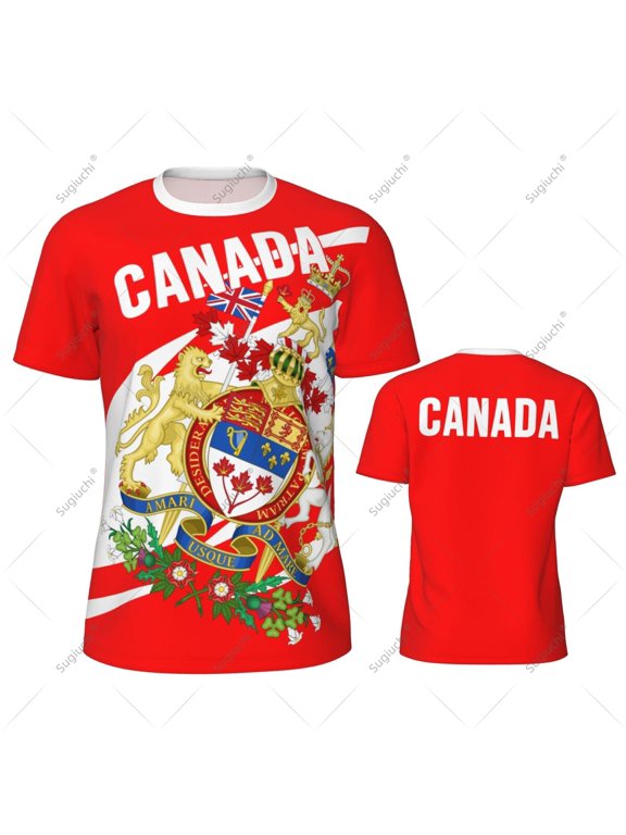 Canada Flag Men Sports T-shirt Women Tees jersey for Soccer Football Running Bike Tennis Fitness Fans