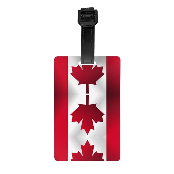 Canada Flag Pattern Luggage Tag Pvc Identifier Card Holder Label Travel Bag Tag