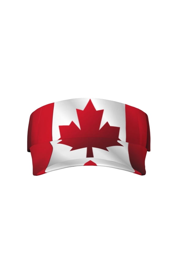 Canada Flag Pattern Visor Hats Adjustable Beach Sun Visors Sports Outdoor Visor For Women Men