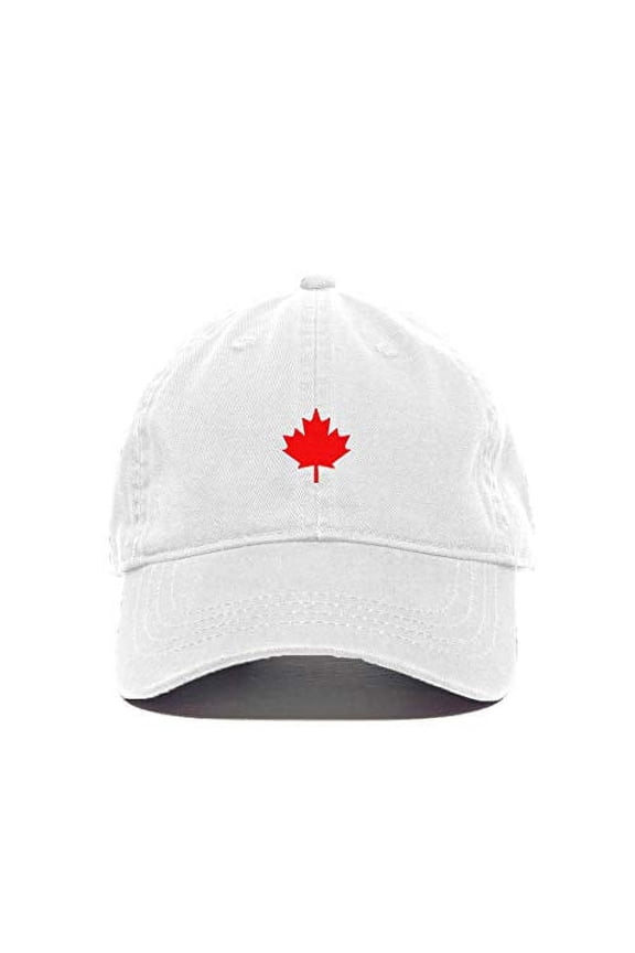Canada Flag Red Maple Leaf Baseball Cap Embroidered Cotton Adjustable Dad Hat