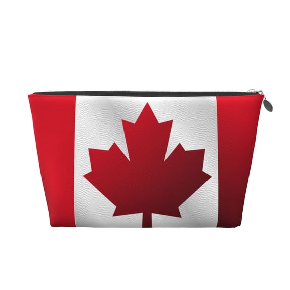 Canada Flag Small Purse Organizer Zipper Cosmetic Handbag Tote Pouch For Women