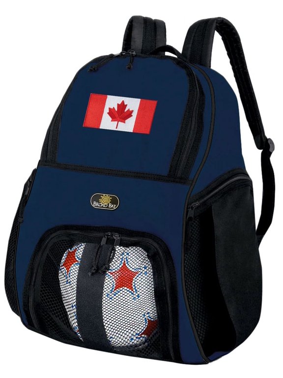 Canada Flag Soccer Backpack or Canadian Flag Volleyball Bag