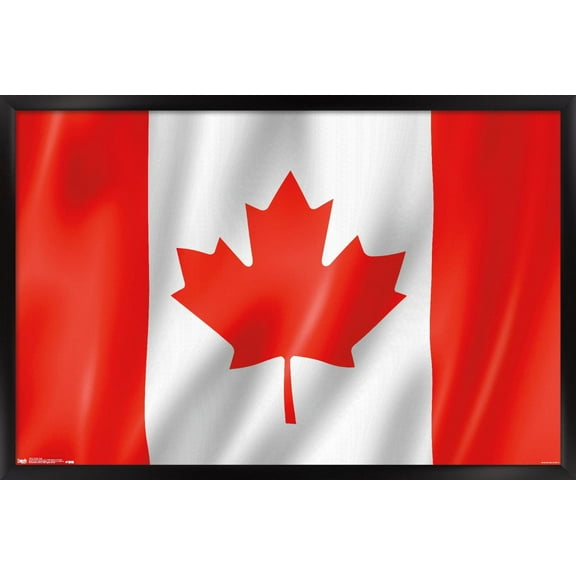 Canada - Flag Wall Poster, 14.725" x 22.375" Framed