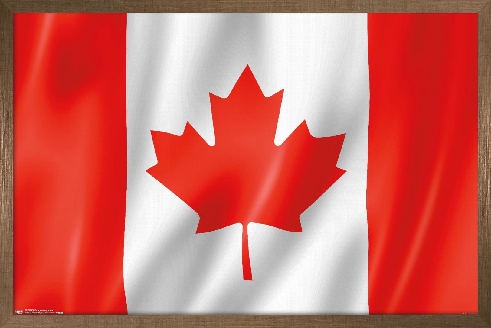 Canada - Flag Wall Poster, 14.725" x 22.375" Framed