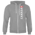 thumbnail image 1 of Canada Flag World Cup Mens Full Zip Hoodie Heather MD, 1 of 1