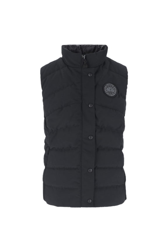 Black Freestyle Quilted Padded Outerwear Vest (Men's)