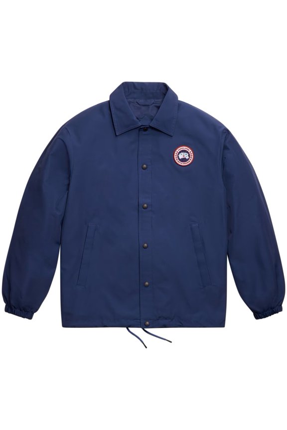 Coach-Style Jacket With Snap-Button Closure And Embroidered Patch (Men's)