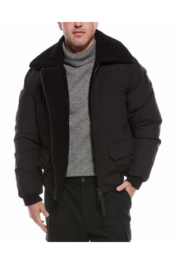 mens Chilliwack Aviation Down Bomber Jacket, s, Black
