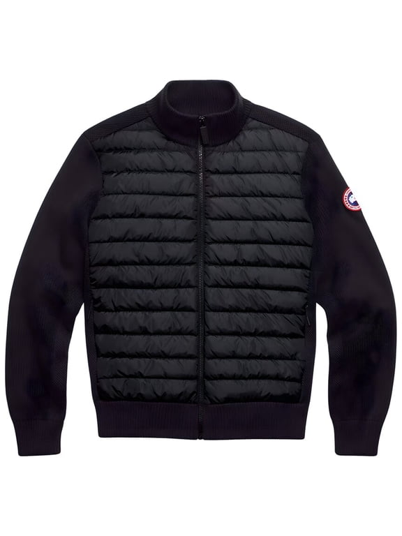 mens Hybridge Wool Knit Down Jacket, m, Blue