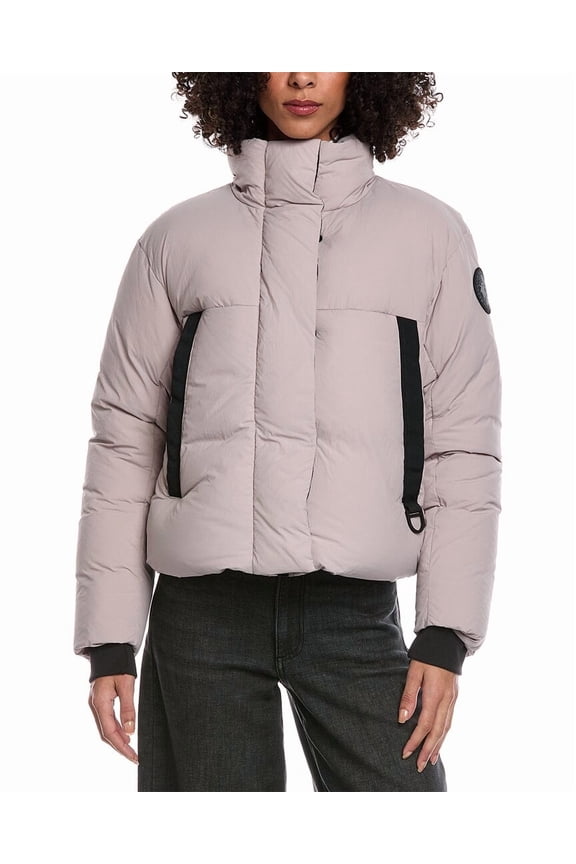 womens Junction Cropped Black Label Puffer Coat, l