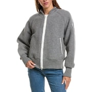 Canada Goose womens Sierra Fleece Black Label Wool-Blend Bomber Jacket, XL