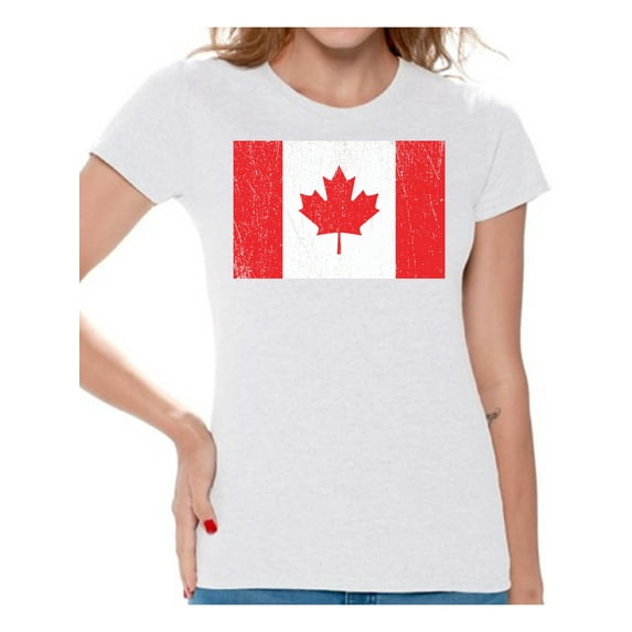 Canada Graphic Shirt Womens Canadian Flag Tee Gifts
