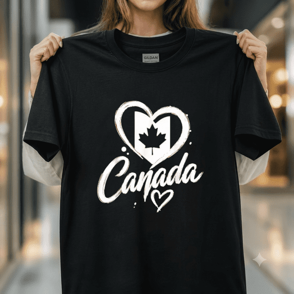Canada Heart Shirt Women Men Kids Canada Day National Tee Unisex T-Shirt, up to size 5XL