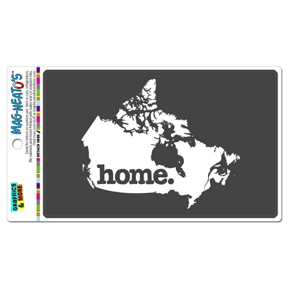 Canada Home Country MAG-NEATO'S(TM) Car Vinyl Magnet - Solid Dark Grey Gray