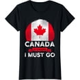 thumbnail image 1 of Canada Is Calling And I Must Go Canadian Flag Maple Leaf T-Shirt, 1 of 3