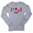 thumbnail image 1 of Canada Judo - Olympic Games - Rio - Flag Men's Long Sleeve Grey T-Shirt, 1 of 2
